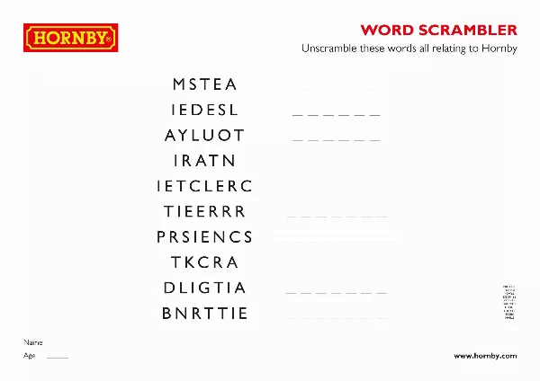 Hornby Word Scrambler